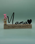 "Mama" auf Holzsockel